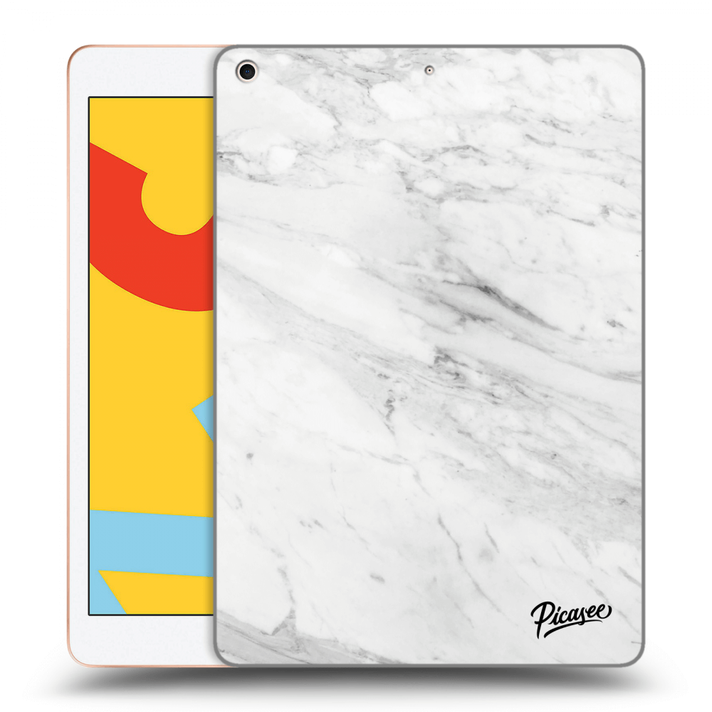 Picasee silikónový čierny obal pre Apple iPad 10.2" 2019 (7. gen) - White marble