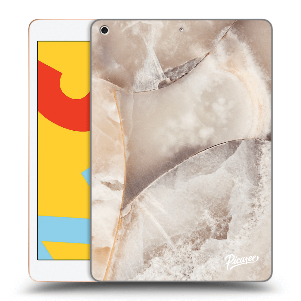 Picasee silikónový prehľadný obal pre Apple iPad 10.2" 2019 (7. gen) - Cream marble