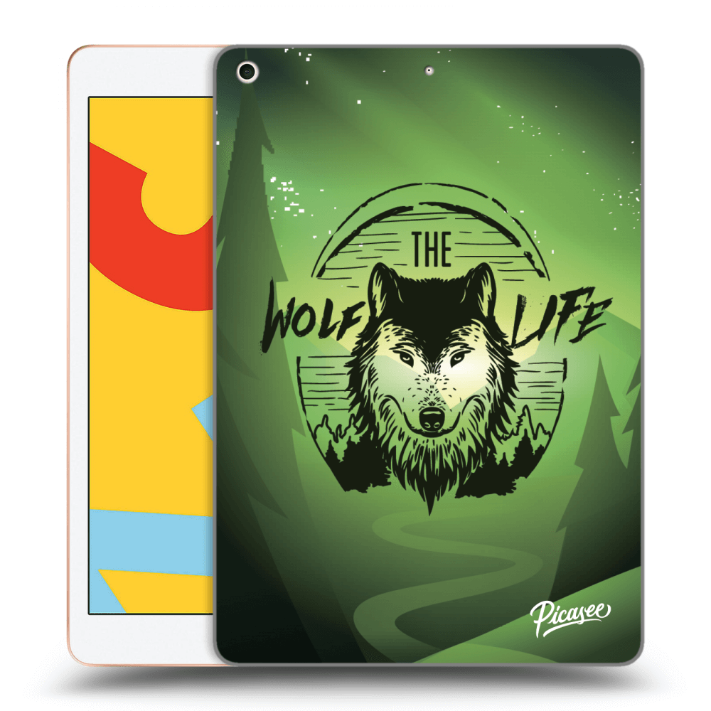 Picasee silikónový prehľadný obal pre Apple iPad 10.2" 2019 (7. gen) - Wolf life