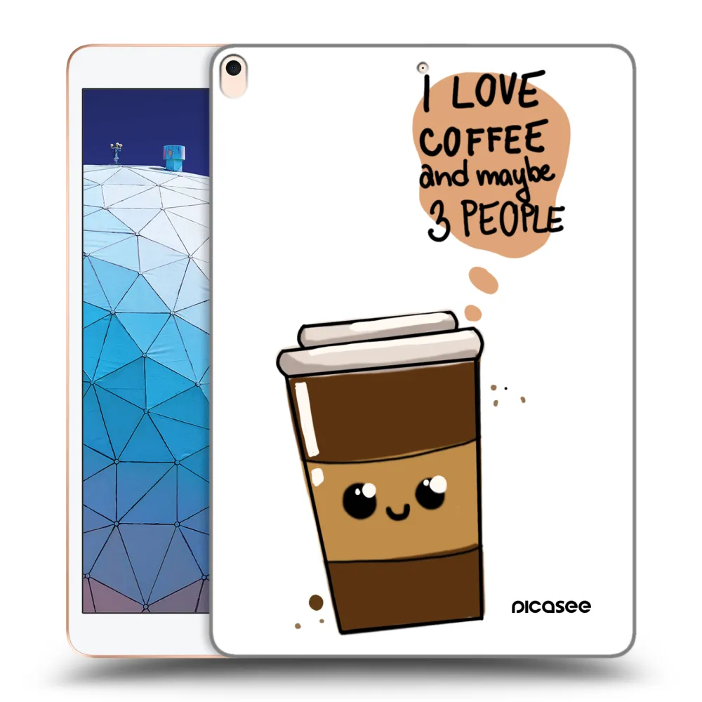 Picasee silikónový prehľadný obal pre Apple iPad Air 10.5" 2019 (3.gen) - Cute coffee