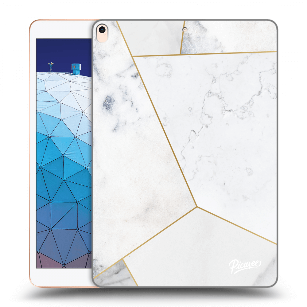 Picasee silikónový prehľadný obal pre Apple iPad Air 10.5" 2019 (3.gen) - White tile