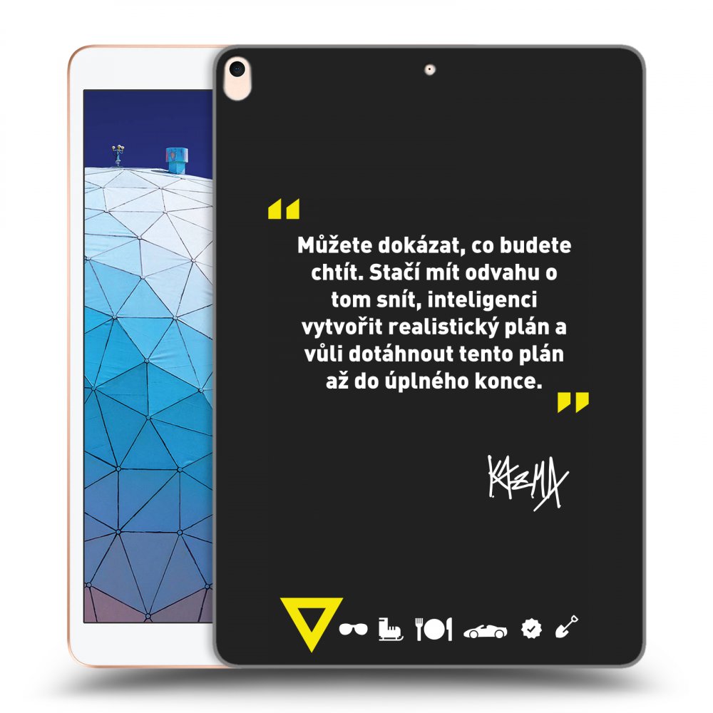 Picasee silikónový čierny obal pre Apple iPad Air 10.5" 2019 (3.gen) - Kazma - MŮŽETE DOKÁZAT, CO BUDETE CHTÍT