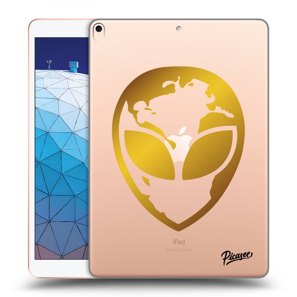 Picasee silikónový prehľadný obal pre Apple iPad Air 10.5" 2019 (3.gen) - EARTH - Gold Alien 3.0