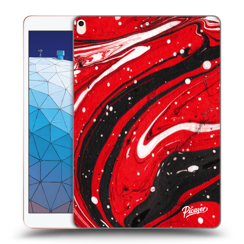 Picasee silikónový prehľadný obal pre Apple iPad Air 10.5" 2019 (3.gen) - Red black