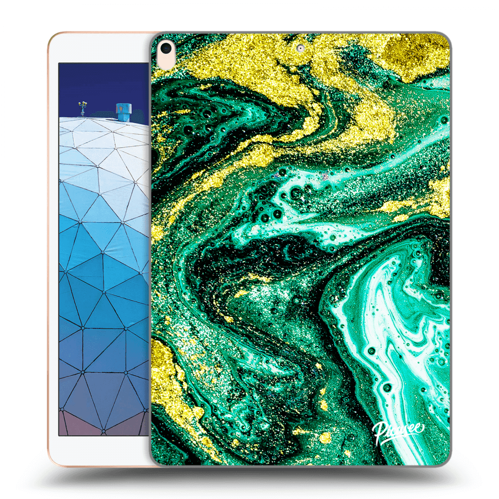 Picasee silikónový prehľadný obal pre Apple iPad Air 10.5" 2019 (3.gen) - Green Gold