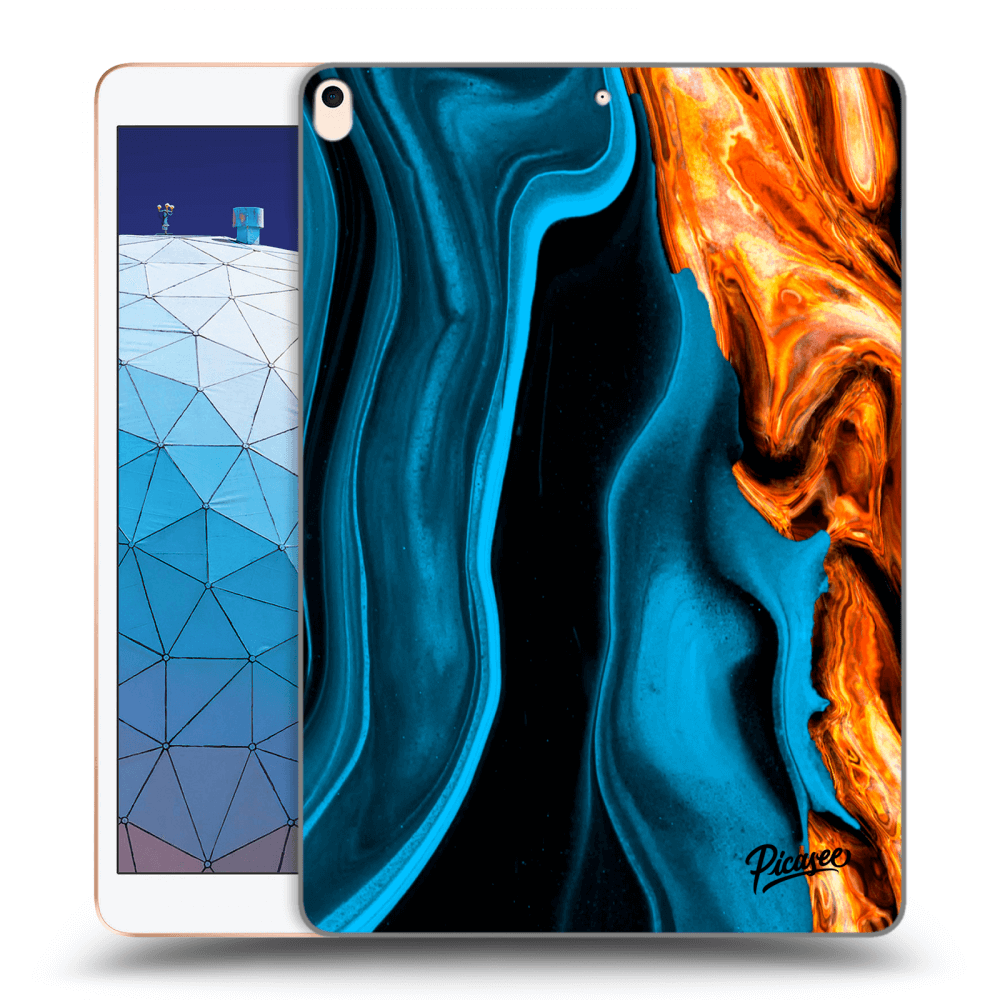 Picasee silikónový prehľadný obal pre Apple iPad Air 10.5" 2019 (3.gen) - Gold blue