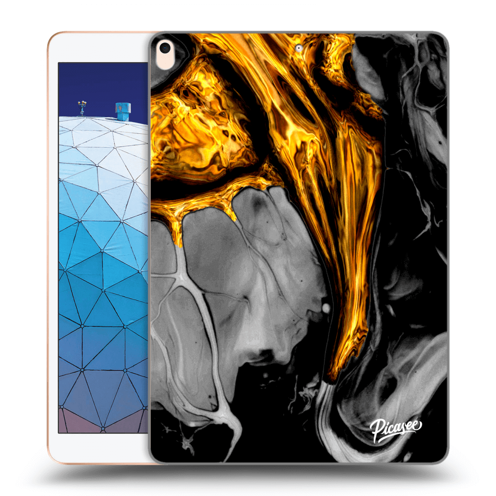Picasee silikónový prehľadný obal pre Apple iPad Air 10.5" 2019 (3.gen) - Black Gold