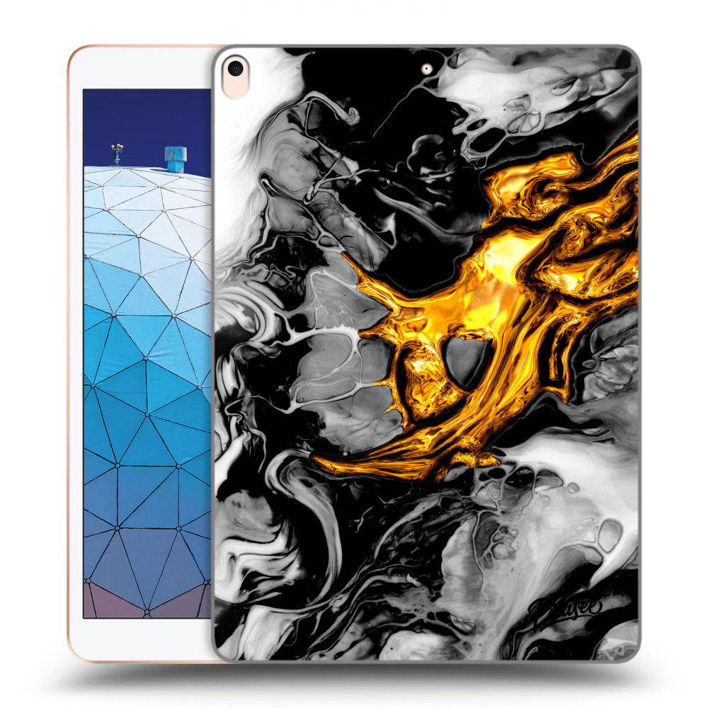 Picasee silikónový prehľadný obal pre Apple iPad Air 10.5" 2019 (3.gen) - Black Gold 2