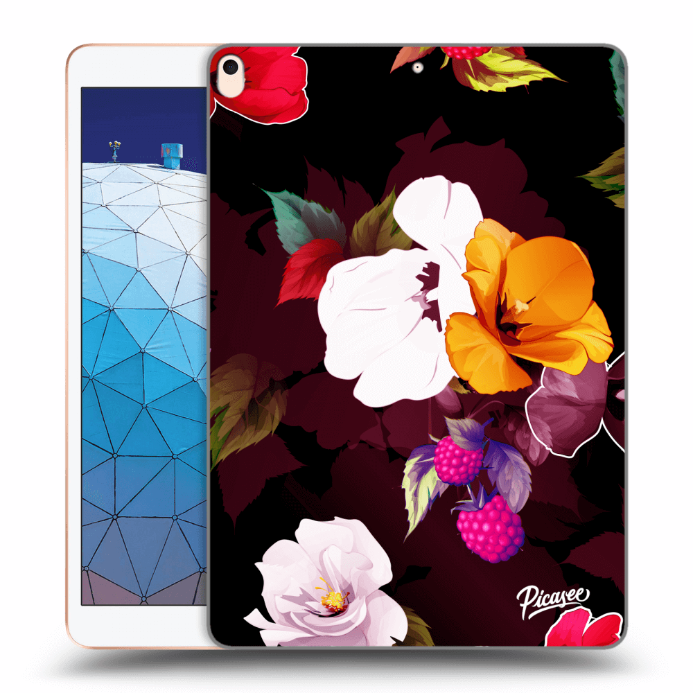 Picasee silikónový čierny obal pre Apple iPad Air 10.5" 2019 (3.gen) - Flowers and Berries