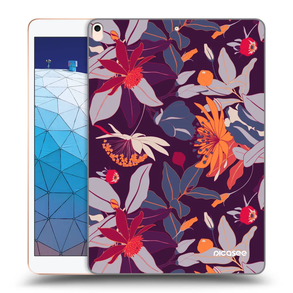 Picasee silikónový prehľadný obal pre Apple iPad Air 10.5" 2019 (3.gen) - Purple Leaf