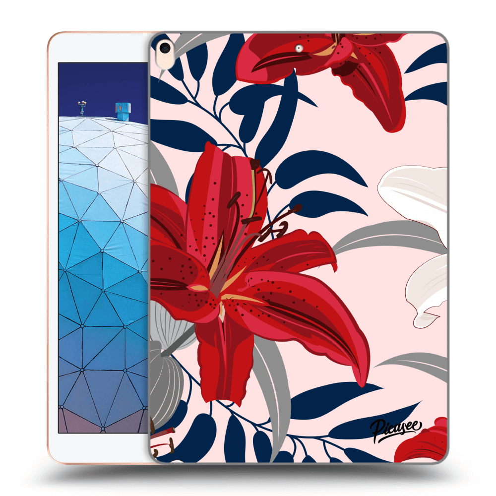 Picasee silikónový prehľadný obal pre Apple iPad Air 10.5" 2019 (3.gen) - Red Lily
