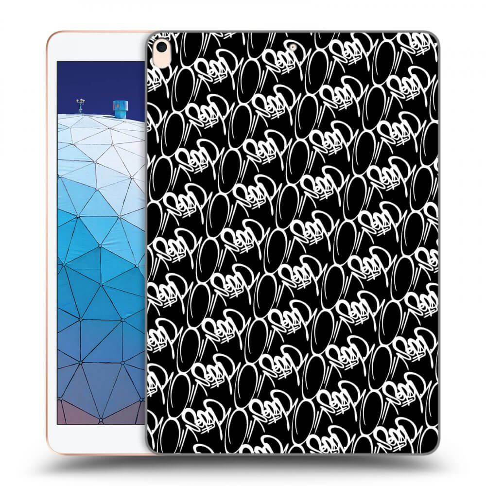Picasee silikónový čierny obal pre Apple iPad Air 10.5" 2019 (3.gen) - Separ - White On Black 2