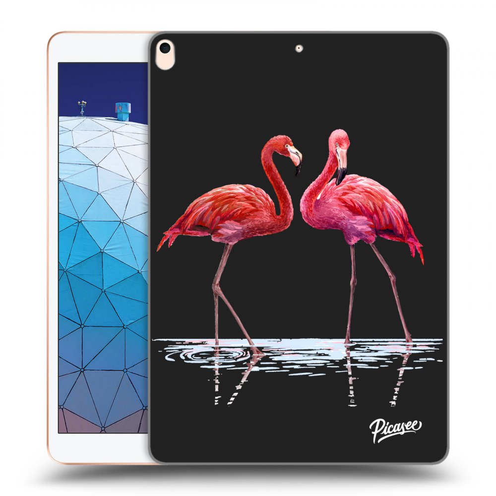 Picasee silikónový čierny obal pre Apple iPad Air 10.5" 2019 (3.gen) - Flamingos couple