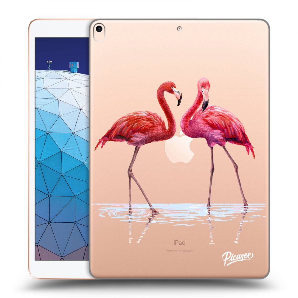 Picasee silikónový prehľadný obal pre Apple iPad Air 10.5" 2019 (3.gen) - Flamingos couple