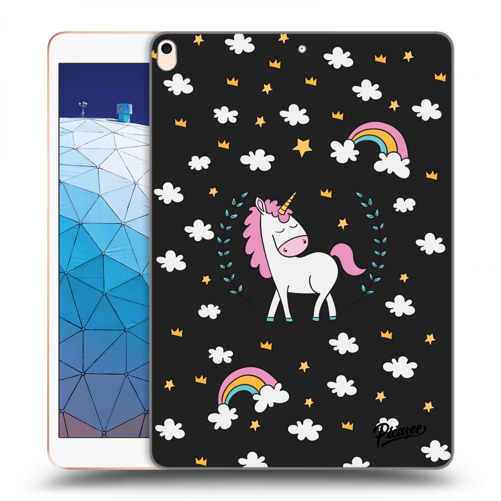 Picasee silikónový čierny obal pre Apple iPad Air 10.5" 2019 (3.gen) - Unicorn star heaven