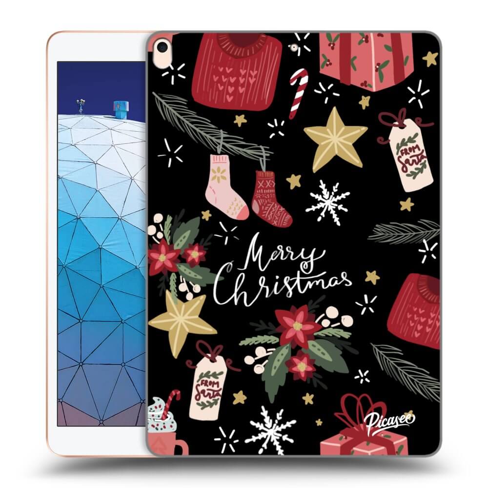 Picasee silikónový čierny obal pre Apple iPad Air 10.5" 2019 (3.gen) - Christmas