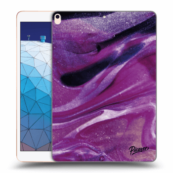 Picasee silikónový čierny obal pre Apple iPad Air 10.5" 2019 (3.gen) - Purple glitter