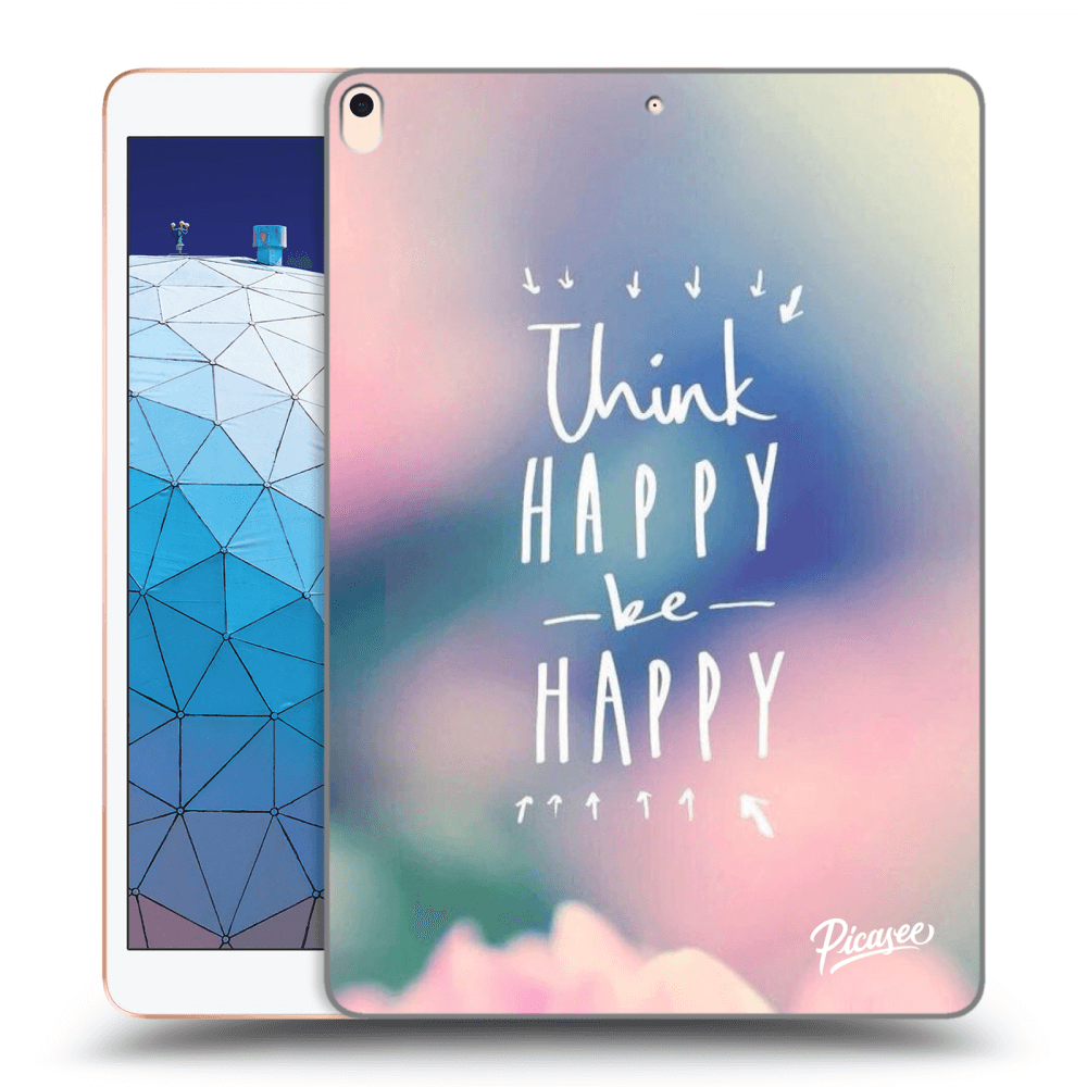 Picasee silikónový čierny obal pre Apple iPad Air 10.5" 2019 (3.gen) - Think happy be happy