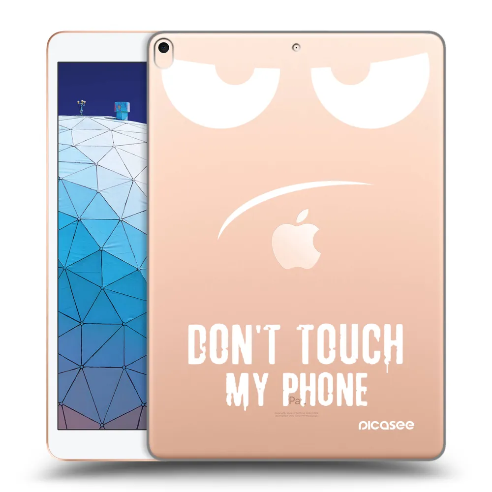 Picasee silikónový prehľadný obal pre Apple iPad Air 10.5" 2019 (3.gen) - Nesiahajte mi na telefón
