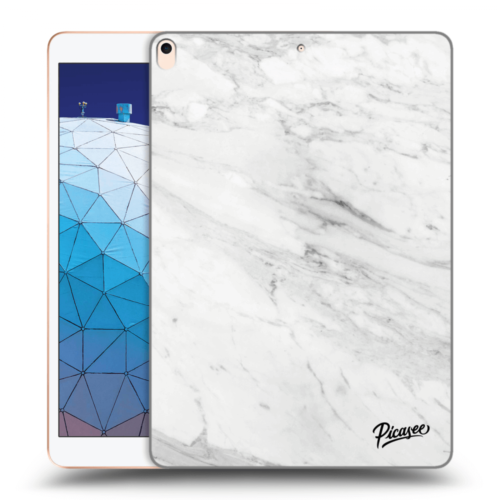 Picasee silikónový čierny obal pre Apple iPad Air 10.5" 2019 (3.gen) - White marble