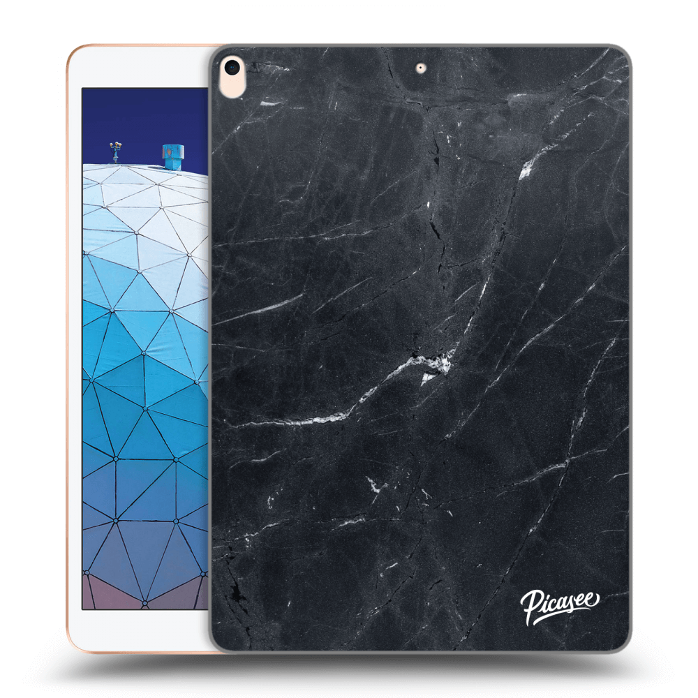 Picasee silikónový čierny obal pre Apple iPad Air 10.5" 2019 (3.gen) - Black marble