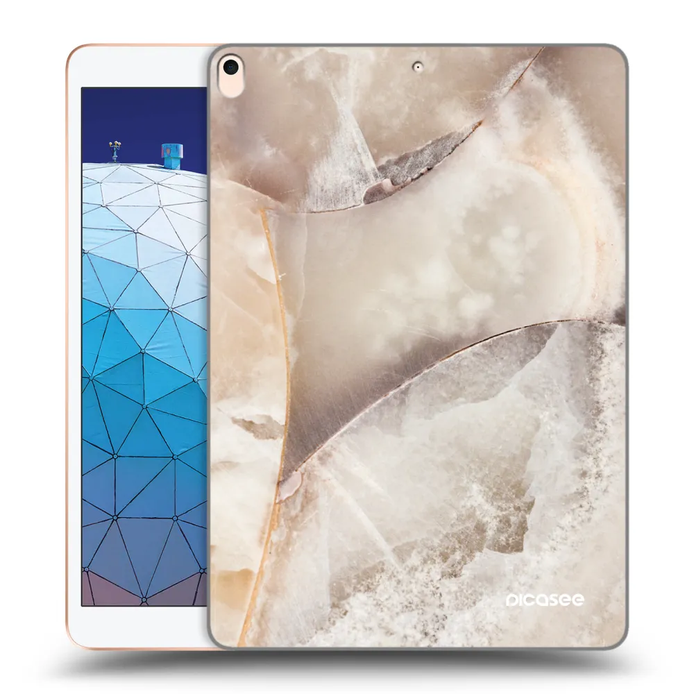 Silikónový prehľadný obal pre Apple iPad Air 10.5" 2019 (3.gen) - Cream marble