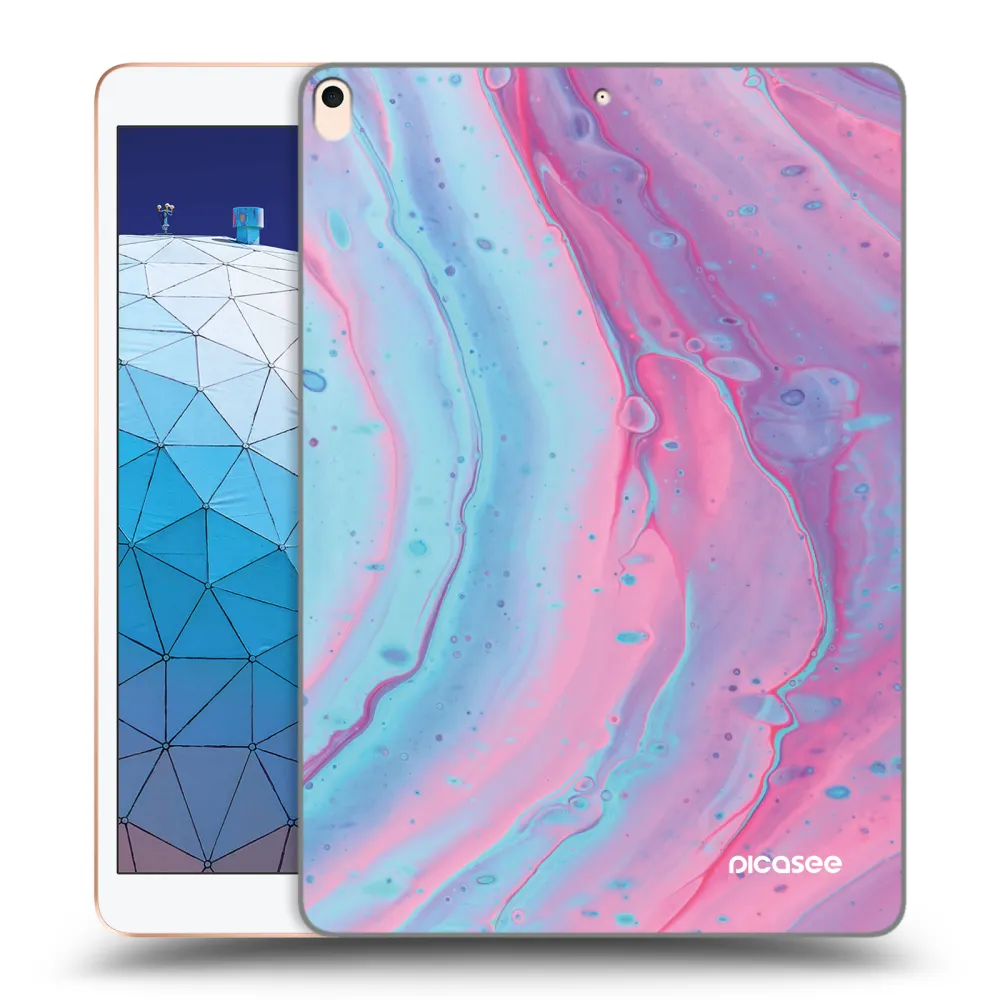 Picasee silikónový prehľadný obal pre Apple iPad Air 10.5" 2019 (3.gen) - Pink liquid