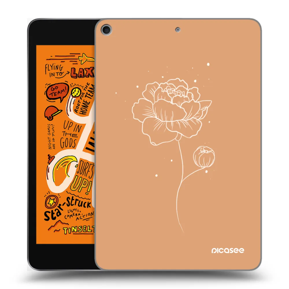 Picasee silikónový prehľadný obal pre Apple iPad mini 2019 (5. gen) - Peonies