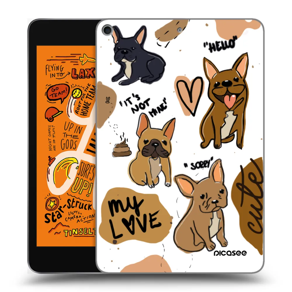 Picasee silikónový prehľadný obal pre Apple iPad mini 2019 (5. gen) - Frenchies