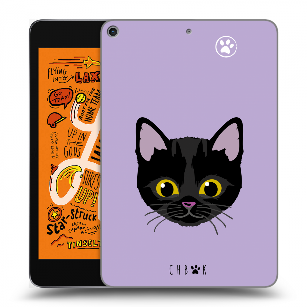 Picasee silikónový čierny obal pre Apple iPad mini 2019 (5. gen) - Chybí mi kočky - Fialová