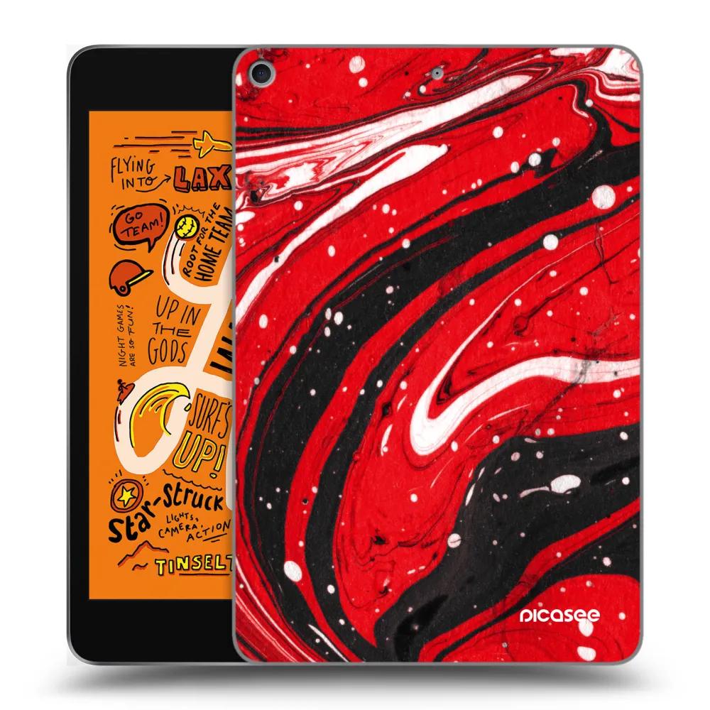 Picasee silikónový prehľadný obal pre Apple iPad mini 2019 (5. gen) - Red black