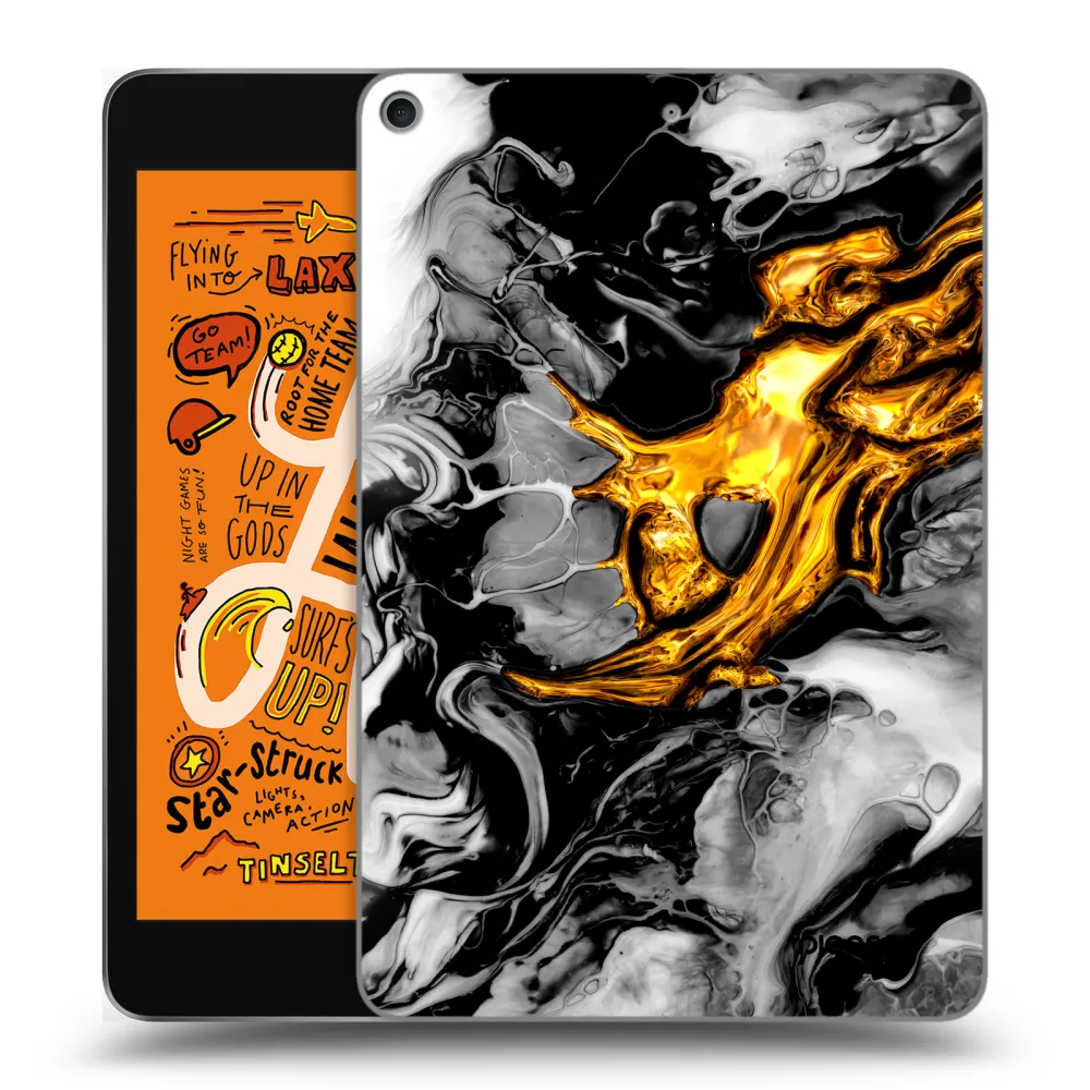 Picasee silikónový prehľadný obal pre Apple iPad mini 2019 (5. gen) - Black Gold 2