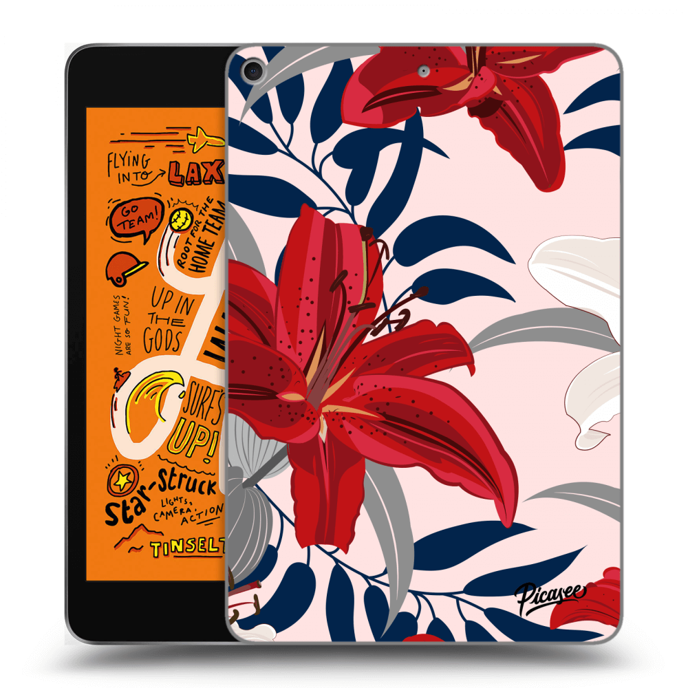Picasee silikónový čierny obal pre Apple iPad mini 2019 (5. gen) - Red Lily