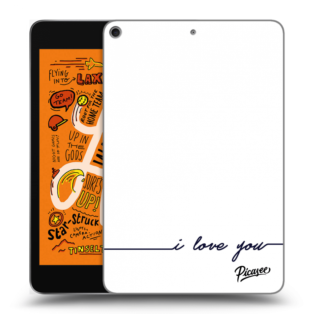 Picasee silikónový čierny obal pre Apple iPad mini 2019 (5. gen) - I love you