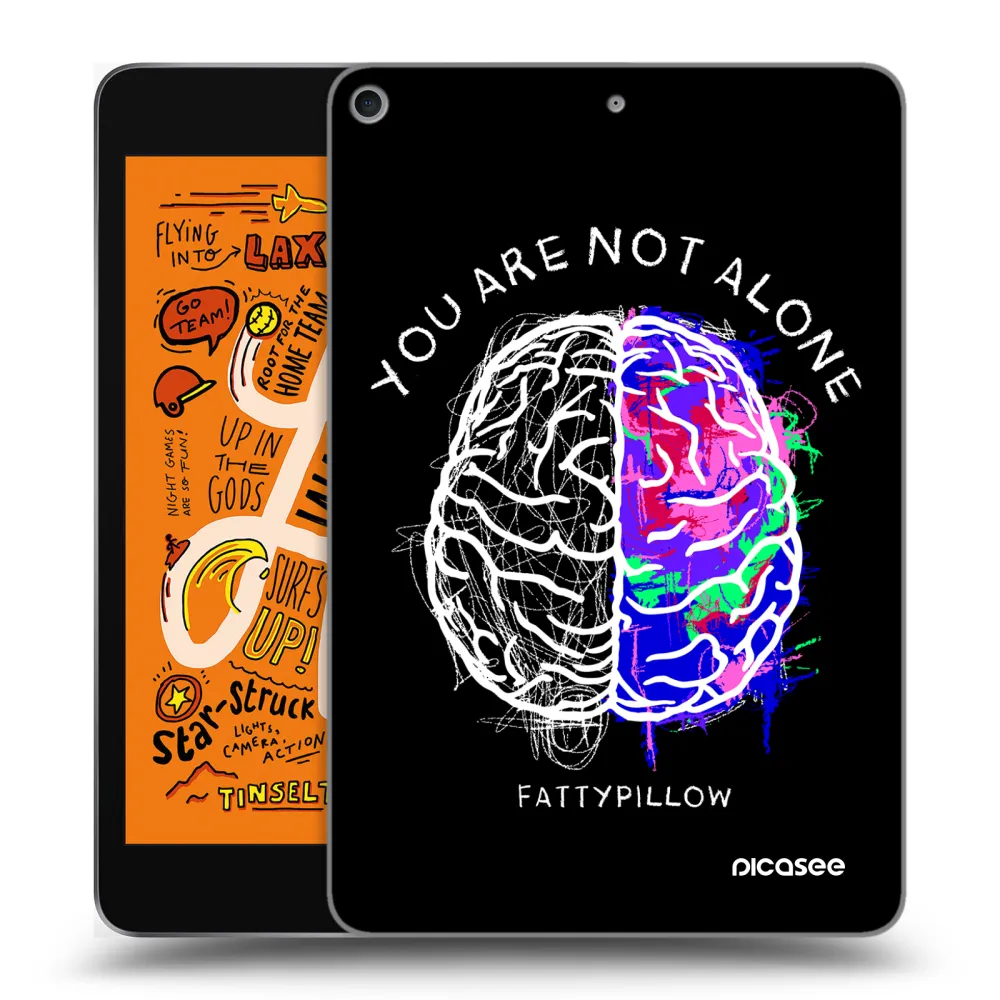 Picasee silikónový prehľadný obal pre Apple iPad mini 2019 (5. gen) - Brain - White