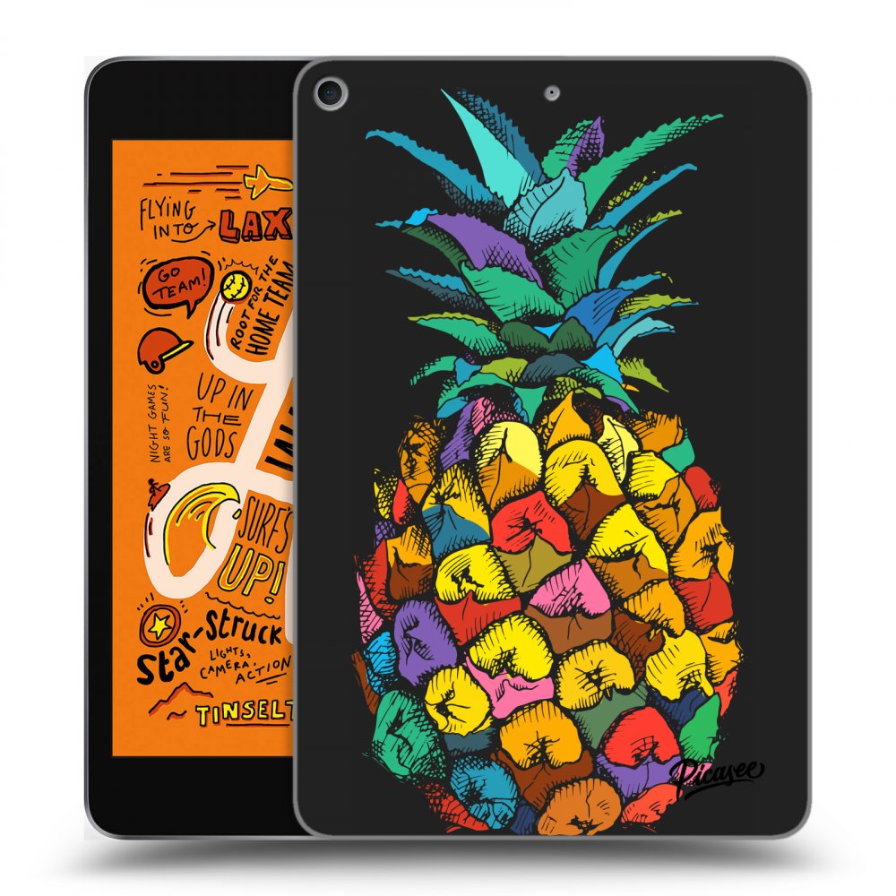 Picasee silikónový čierny obal pre Apple iPad mini 2019 (5. gen) - Pineapple