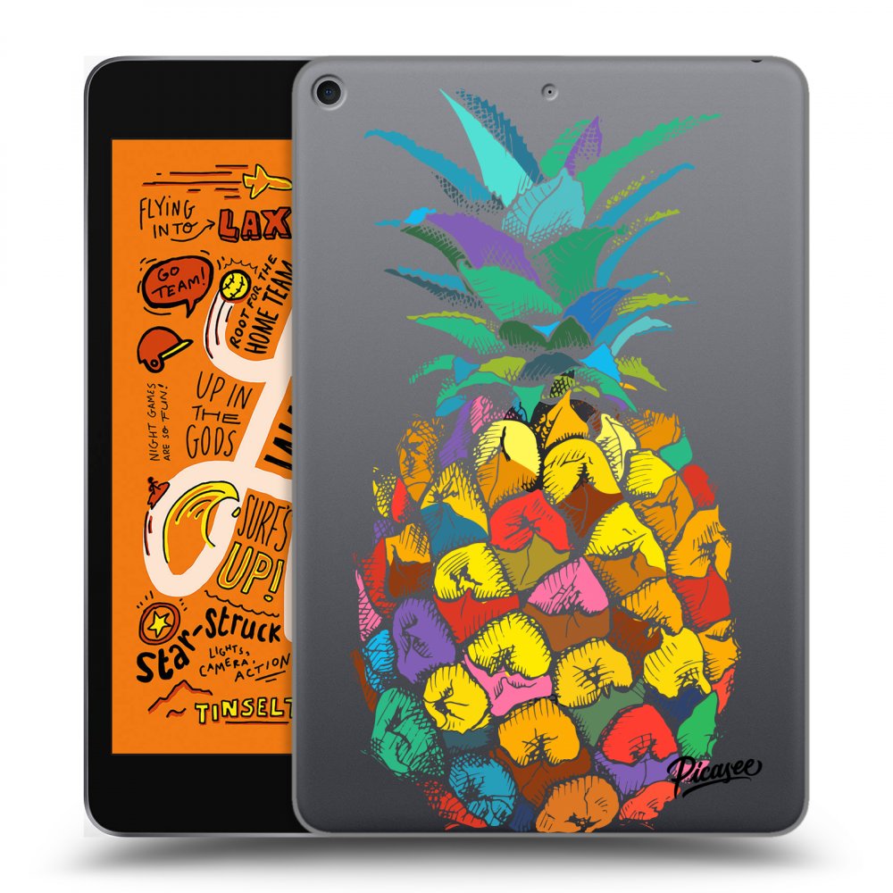 Picasee silikónový prehľadný obal pre Apple iPad mini 2019 (5. gen) - Pineapple