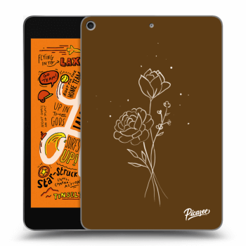 Picasee silikónový prehľadný obal pre Apple iPad mini 2019 (5. gen) - Brown flowers