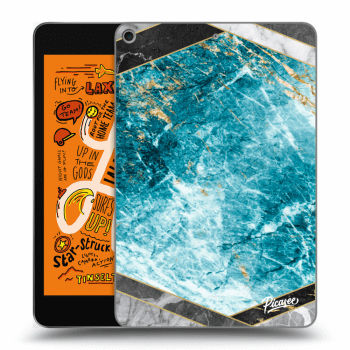 Picasee silikónový čierny obal pre Apple iPad mini 2019 (5. gen) - Blue geometry