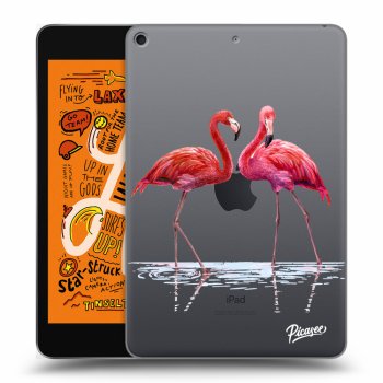 Picasee silikónový prehľadný obal pre Apple iPad mini 2019 (5. gen) - Flamingos couple