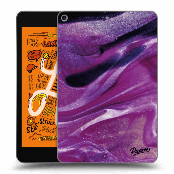Picasee silikónový čierny obal pre Apple iPad mini 2019 (5. gen) - Purple glitter