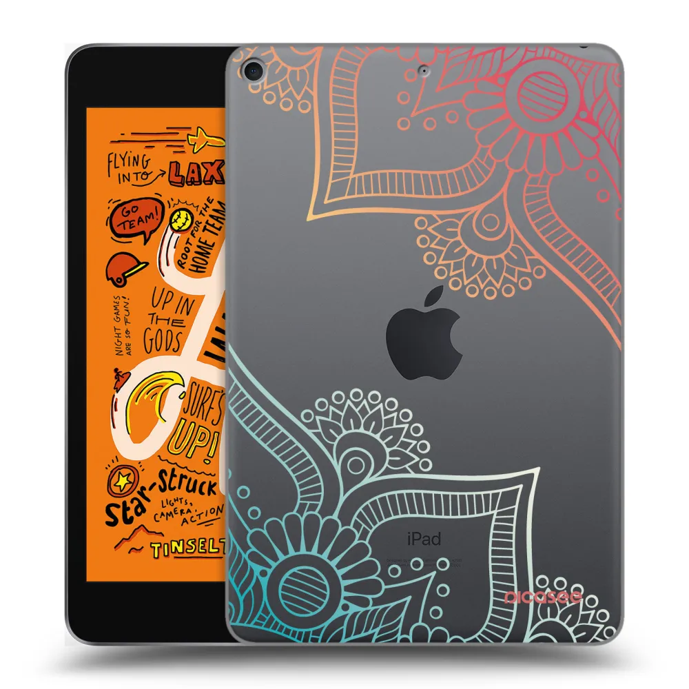 Picasee silikónový prehľadný obal pre Apple iPad mini 2019 (5. gen) - Kvetinový vzor