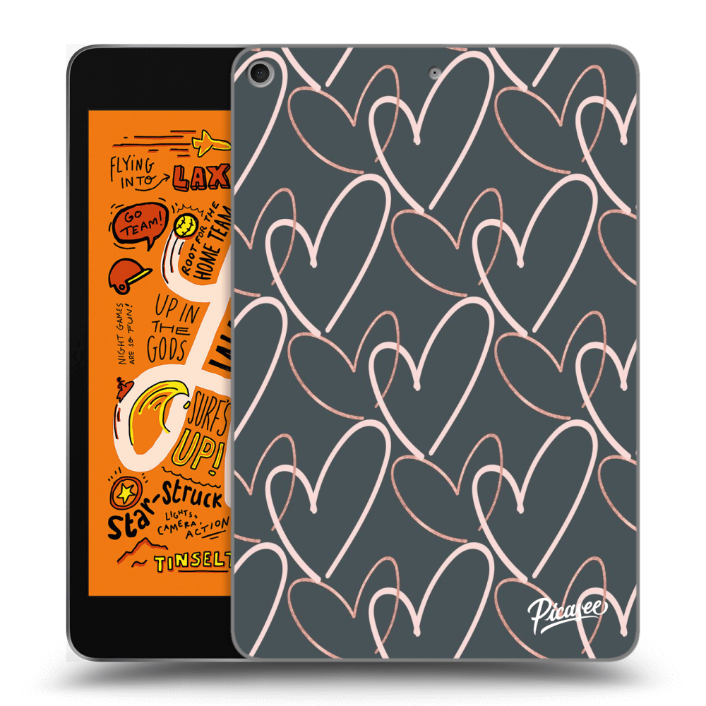 Picasee silikónový čierny obal pre Apple iPad mini 2019 (5. gen) - Lots of love