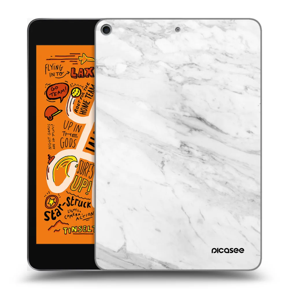 Picasee silikónový prehľadný obal pre Apple iPad mini 2019 (5. gen) - White marble
