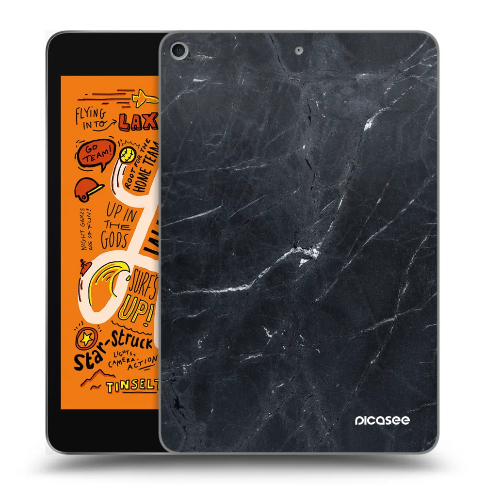Silikónový prehľadný obal pre Apple iPad mini 2019 (5. gen) - Black marble