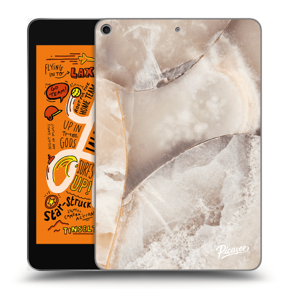 Picasee silikónový prehľadný obal pre Apple iPad mini 2019 (5. gen) - Cream marble