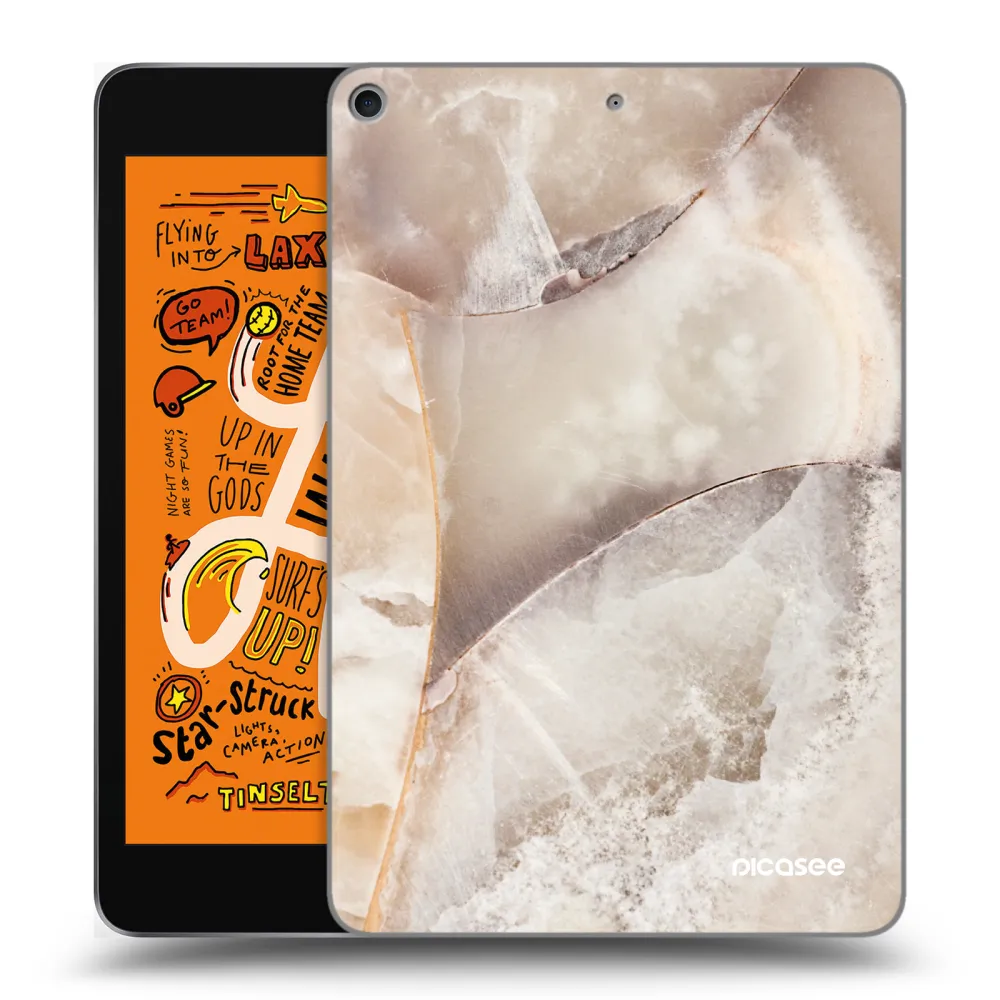 Picasee silikónový prehľadný obal pre Apple iPad mini 2019 (5. gen) - Cream marble