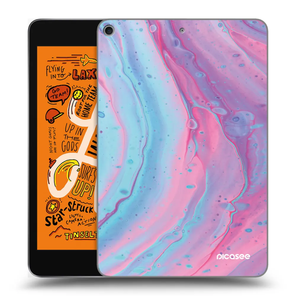 Silikónový prehľadný obal pre Apple iPad mini 2019 (5. gen) - Pink liquid