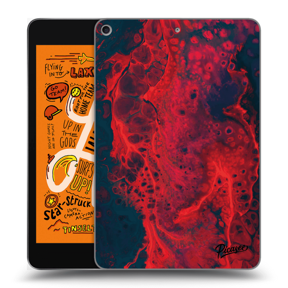 Picasee silikónový čierny obal pre Apple iPad mini 2019 (5. gen) - Organic red