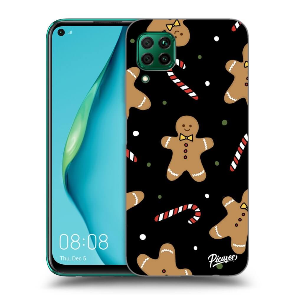 Picasee silikónový čierny obal pre Huawei P40 Lite - Gingerbread